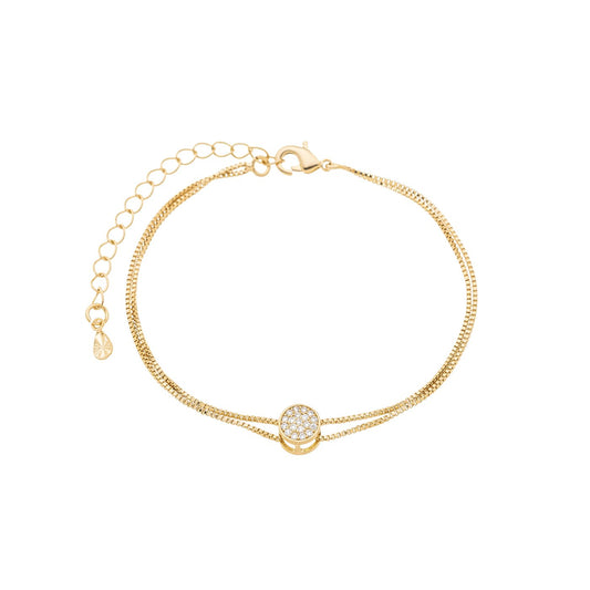 Pulseira com zircônia banhada a ouro 18k