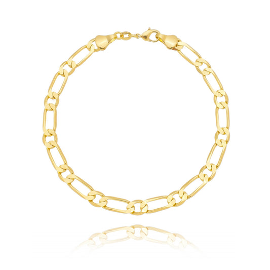 Pulseira grumet 10mm banhado a ouro 18k - Biju & Cia.