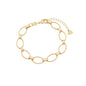 Pulseira navetes vazados banhada a ouro 18k