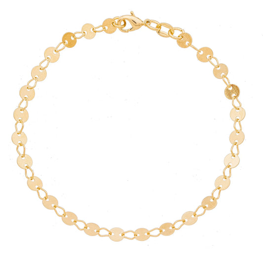 Pulseira de medalha banhada a ouro 18k - Biju & Cia.