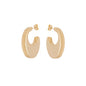 Brinco de argola oval banhado a ouro 18k - Biju & Cia.