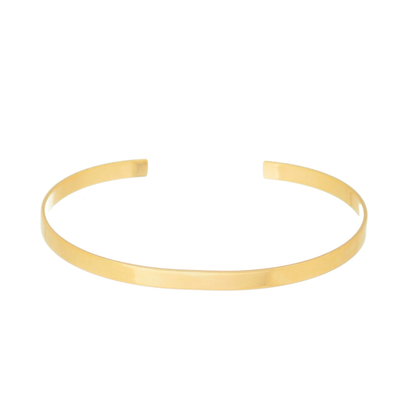 Bracelete liso banhado a ouro 18k - Biju & Cia.
