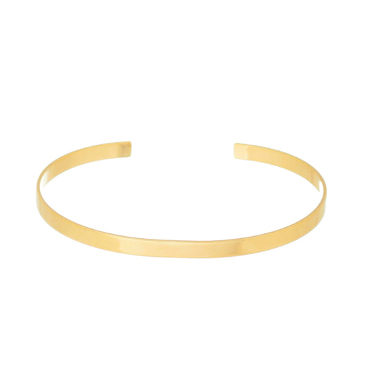 Bracelete liso banhado a ouro 18k - Biju & Cia.