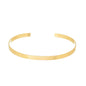 Bracelete liso banhado a ouro 18k - Biju & Cia.