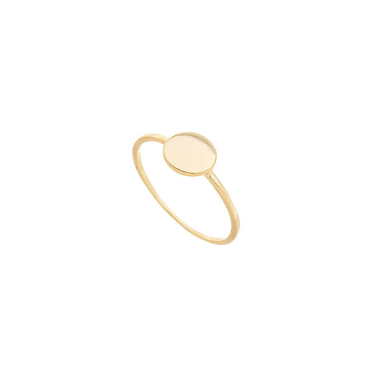 Anel esfera liso banhado a ouro 18k - Biju & Cia.