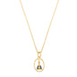 Gargantilha oval com Nossa Senhora de Aparecida banhada a ouro 18k - Biju & Cia.