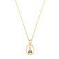 Gargantilha oval com Nossa Senhora de Aparecida banhada a ouro 18k - Biju & Cia.