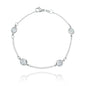 Pulseira de zircônias em aço inox - Biju & Cia.