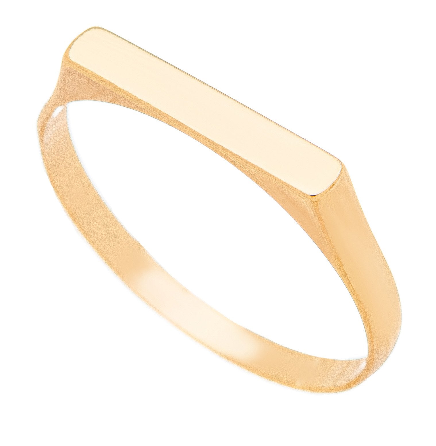 Anel liso banhado a ouro 18k - Biju & Cia.