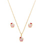 Conjunto de cupcake com resina colorida banhado a ouro 18k - Biju & Cia.