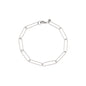 Pulseira elos ovais em aço inox
