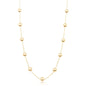 Choker com bolas achatadas banhada a ouro 18k - Biju & Cia.