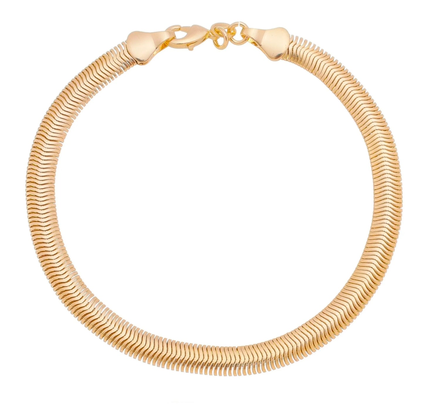 Pulseira lisa banhada a ouro 18k - Biju & Cia.