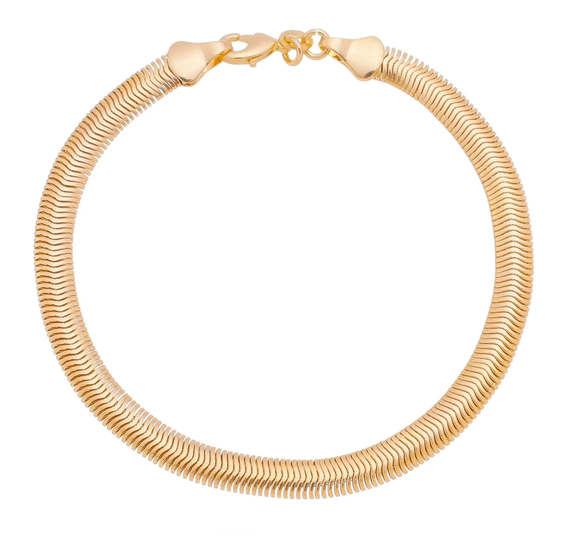 Pulseira lisa banhada a ouro 18k - Biju & Cia.