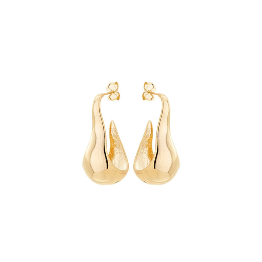 Argola gota lisa banhada a ouro 18k - Biju & Cia.