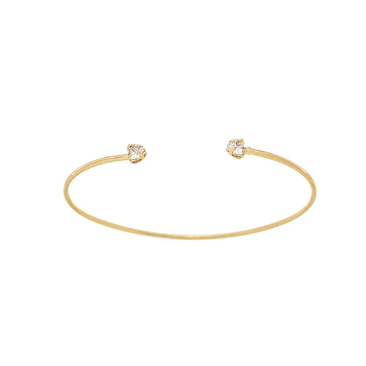 Bracelete com corações de zircônia banhado a ouro 18k - Biju & Cia.