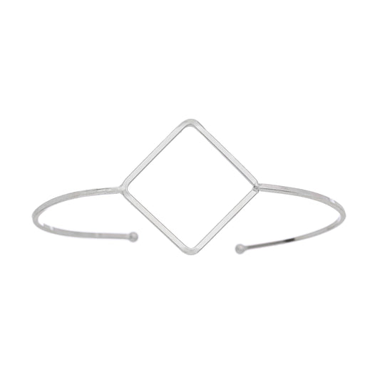 Bracelete com losangos em aço inox