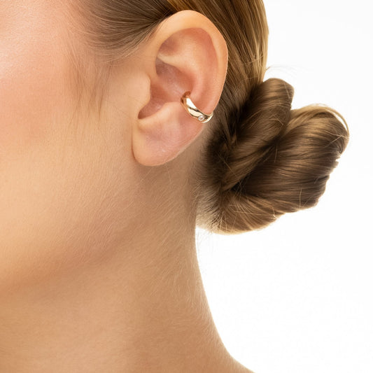 Piercing fake com zircônia banhado a ouro 18k