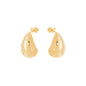 Brinco de gota com pontos de zircônia banhado a ouro 18k - Biju & Cia.