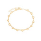Pulseira com corações banhada a ouro 18k - Biju & Cia.