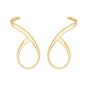 Brinco gota liso banhado a ouro 18k
