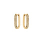 Argola articulada com zircônias banhada a ouro 18k - Biju & Cia.