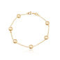 Pulseira com bolas achatadas banhada a ouro 18k - Biju & Cia.