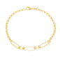 Pulseira oval banhada a ouro 18k - Biju & Cia.