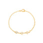 Pulseira infantil de coração com zircônia banhada a ouro 18k - Biju & Cia.