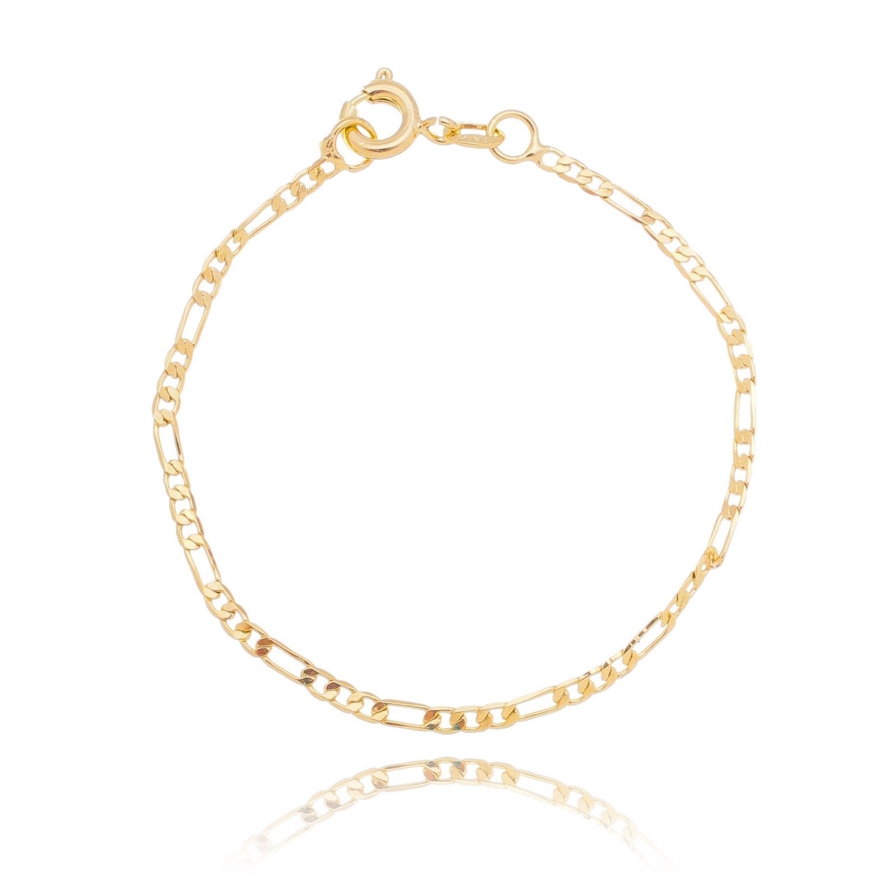 Pulseira infantil masculina banhada a ouro 18k - Biju & Cia.