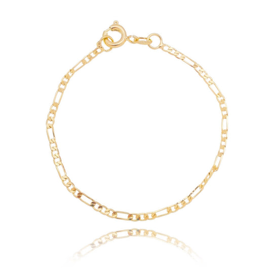 Pulseira infantil masculina banhada a ouro 18k - Biju & Cia.