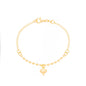 Pulseira infantil bolinhas e coração banhada a ouro 18k
