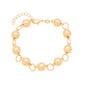 Pulseira bolas e círculos banhada a ouro 18k