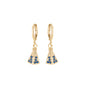 Argola com pingente de nossa senhora aparecida banhada a ouro 18k