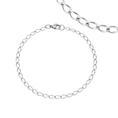 Pulseira masculina em aço inox