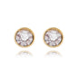 Brinco pedra baby banhado a ouro 18k