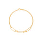 Pulseira retangular banhada a ouro 18k