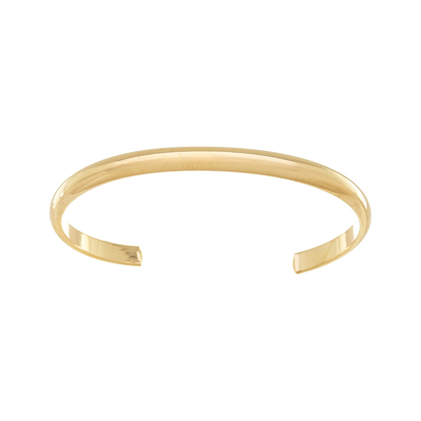 Bracelete liso banhado a ouro 18k - Biju & Cia.