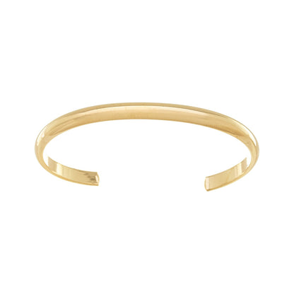 Bracelete liso banhado a ouro 18k - Biju & Cia.