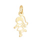 Pingente menina banhado a ouro 18k - Biju & Cia.