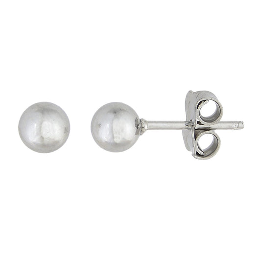 Brinco de bolinha de 4mm em aço inox - Biju & Cia.