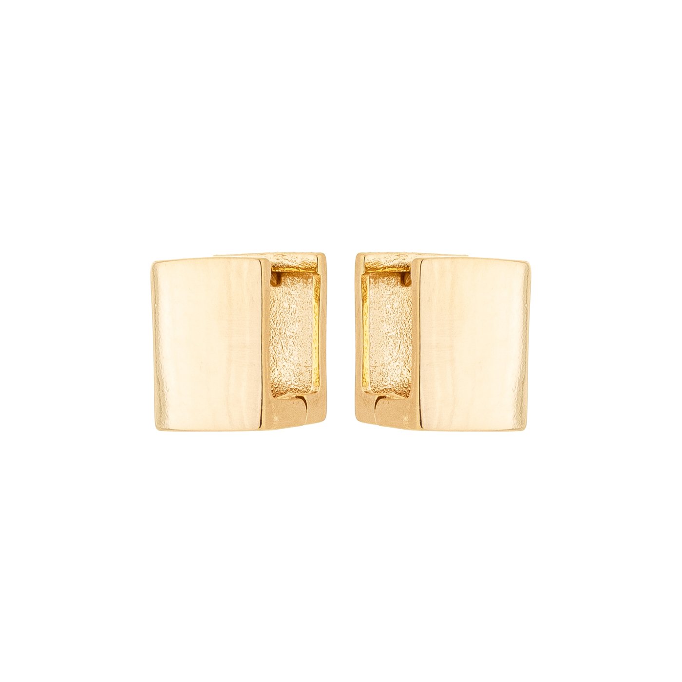 Brinco articulado quadrado banhado a ouro 18k - Biju & Cia.