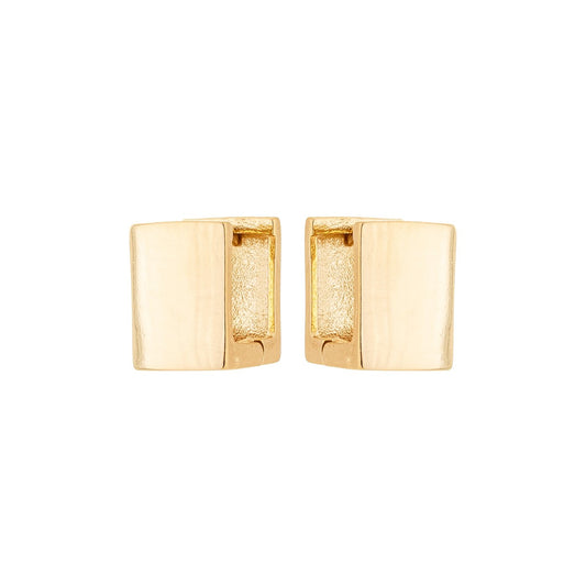 Brinco articulado quadrado banhado a ouro 18k - Biju & Cia.