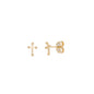 Brinco de cruz banhado a ouro 18k