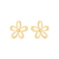 Brinco Flor banhado a ouro 18k - Biju & Cia.