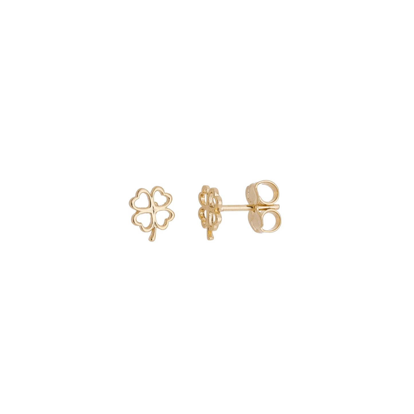Brinco de trevo banhado a ouro 18k - Biju & Cia.