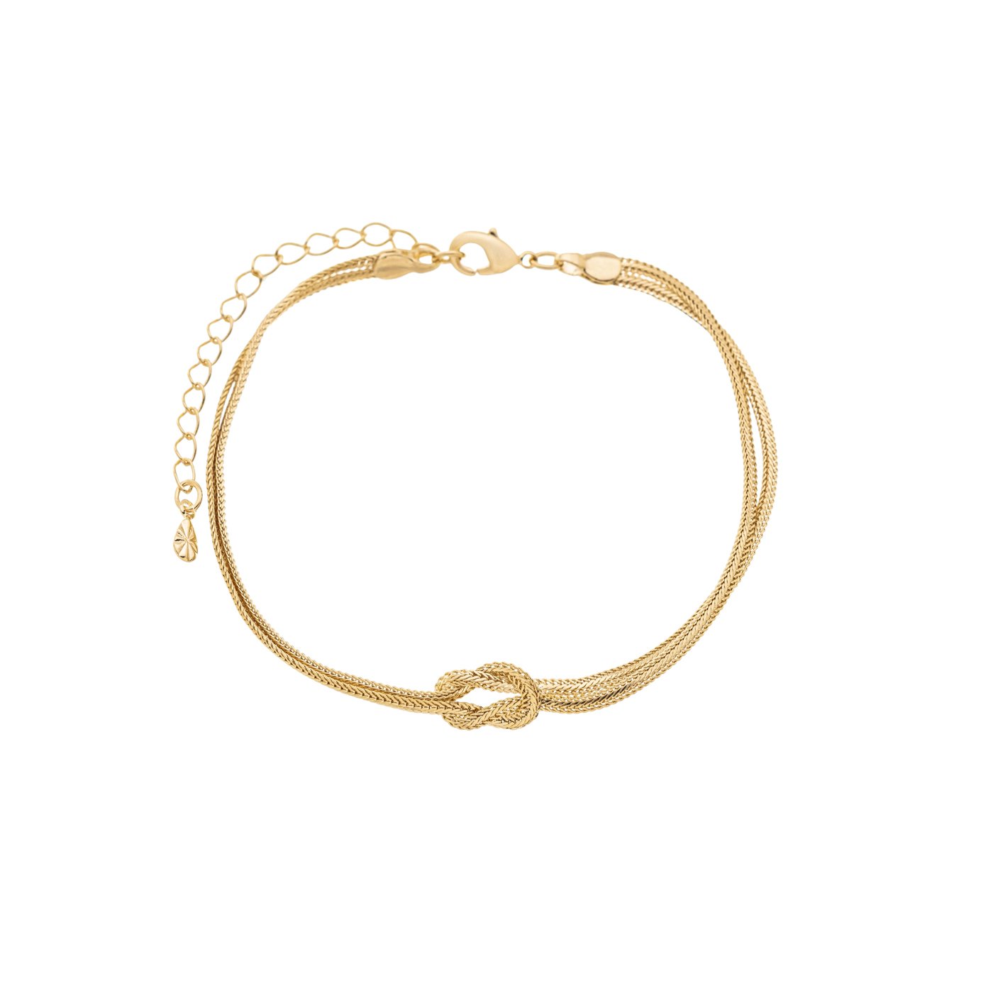 Pulseira trançada banhada a ouro 18k