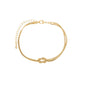 Pulseira trançada banhada a ouro 18k