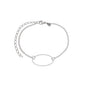 Pulseira oval em aço inox