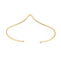 Bracelete liso v banhado a ouro 18k